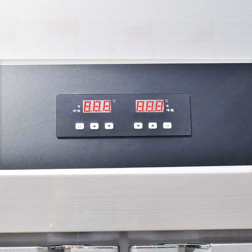 四门六门冰柜冰箱 无指纹不锈钢商用厨房冰箱 冷藏冷冻双温保鲜柜