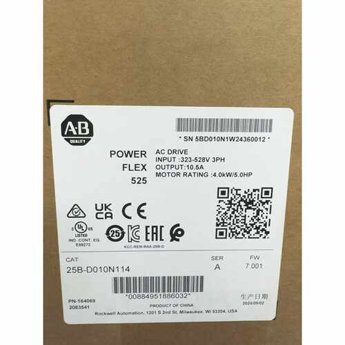 AB变频器 POWER FLEX 525系列，型号25B-D—议价