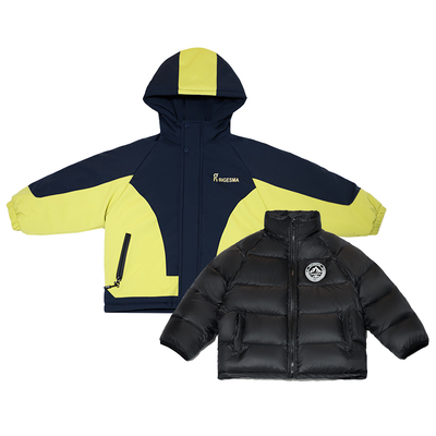 男童冲锋衣三合一可拆卸羽绒服