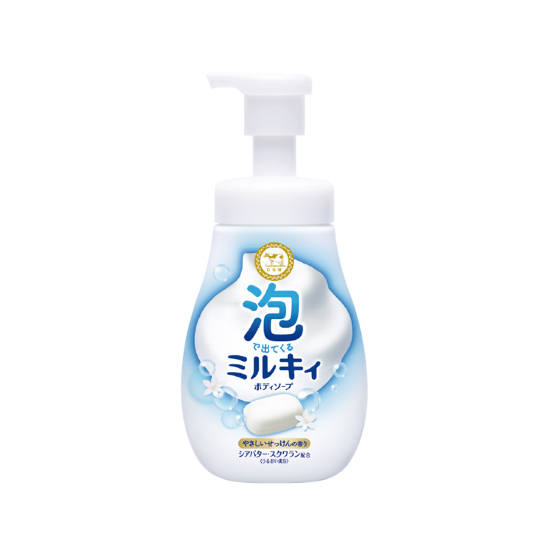 牛乳石碱皂香沐浴泡沫不假滑大瓶