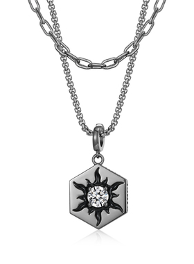 sinceyou太阳神叠戴项链纯银