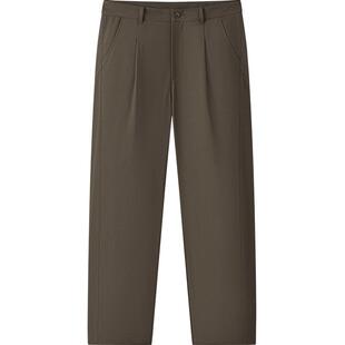 森马休闲裤男春季宽松垂感高腰裤2026新款老钱风阔腿长裤显高显瘦