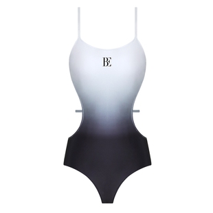 BE范德安高级感显瘦游泳衣女银月光性感专业竞速露腰度假
