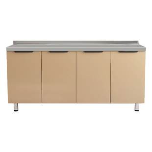 不锈钢厨房橱柜灶台柜一体家用拉篮储物柜经济厨房收纳柜简易碗柜