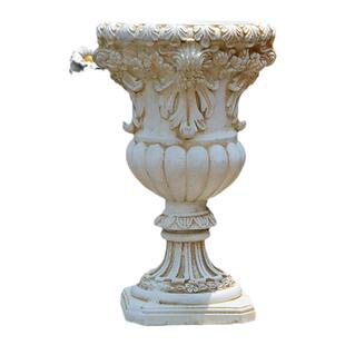 欧式高脚大花盆阳台花园别墅仿古罗马柱风格摄影道具家居高档装饰