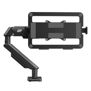 置简笔记本电脑支架托盘机械臂【360°可旋转升降】悬空散热二合一副屏支撑架可调节桌面办公神器增高架托架