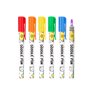 白雪POMAC直液式丙烯马克笔圆头水彩笔小学生专用可叠色无毒可水洗儿童画画笔美术涂鸦笔水笔巨能画DM98