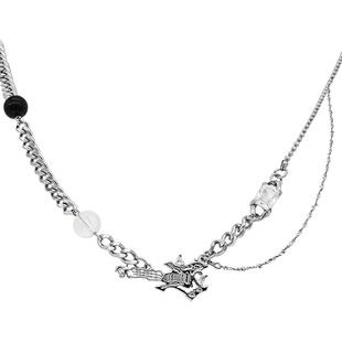 Bubbles Club乐器乐园系列 原创设计蛛液贝斯项链摇滚音乐节配饰