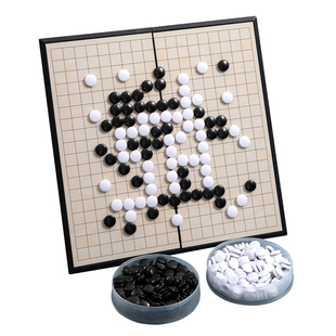 磁性五子棋围棋子儿童初学套装小学生带磁性标准棋盘便携版磁吸式