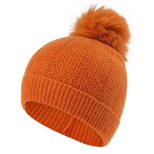 【100纯山羊绒】ETTOI爱多娃男女童保暖帽子儿童毛织帽冬季新款