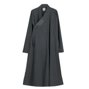 夏季僧人禅堂棉大褂薄款亚麻棉僧服跑香长褂男女款春秋四季和尚服