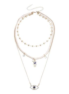 Norns诺伦斯合金镶钻项链民族风