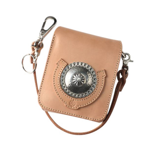 官方代理日本REDMOON红月PR-BUMP真皮牛皮男士附皮链短款财布钱包