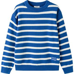 巴拉巴拉儿童针织衫男童女童毛衣秋冬季新款中大童条纹打底衫加厚