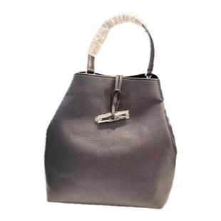 牛皮水桶包中号真皮竹节包大容量休闲通勤手提单肩包