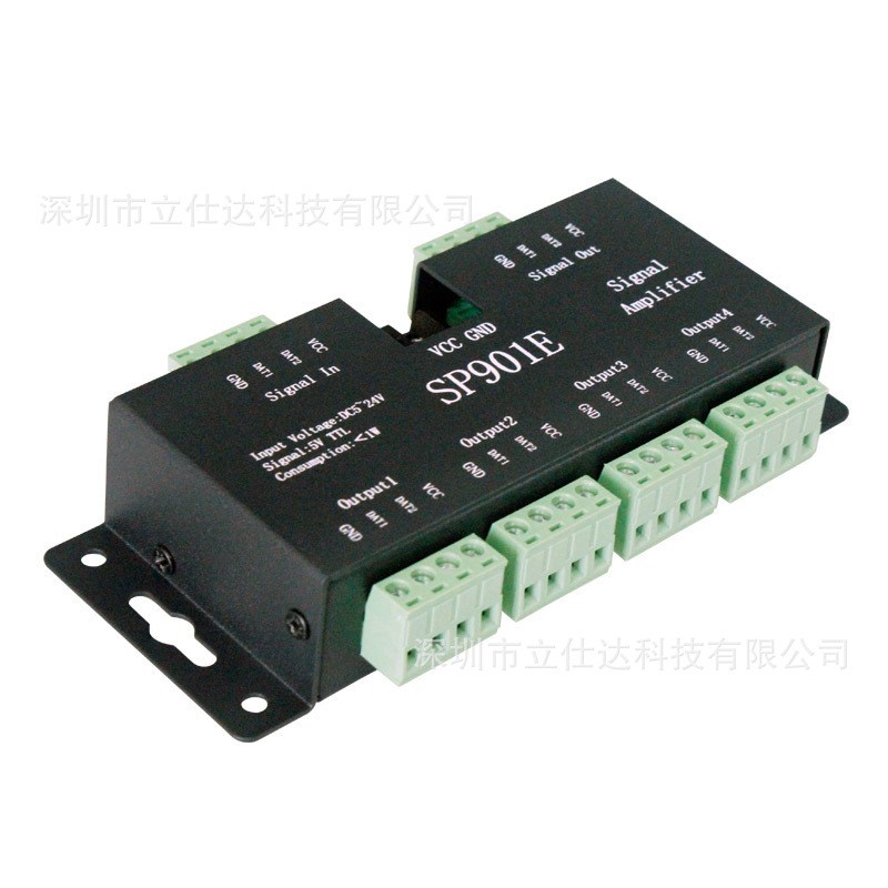 sp901e 幻彩放大器 多台多路同步流水回流灯带跑马流星幻彩控制器