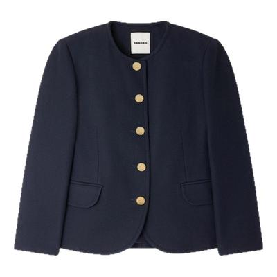 SANDRO经典短款圆领外套