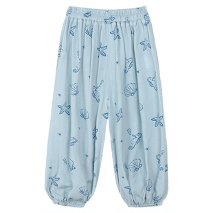 小O爸男婴童 男宝宝防蚊裤夏季薄款长裤2026新款婴儿软糯条纹裤子