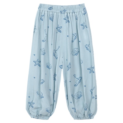 小O爸男婴童 男宝宝防蚊裤夏季薄款长裤2026新款婴儿软糯条纹裤子