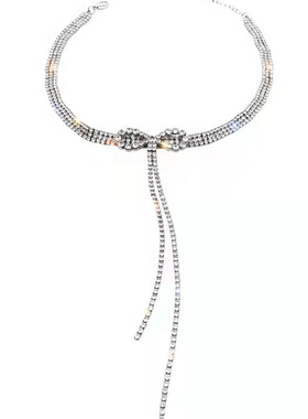 choker名媛风满钻长款流苏锁骨链