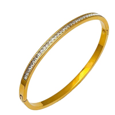 18k玫瑰金手镯女2025年新款手链