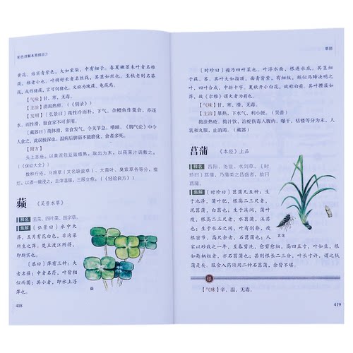 本草纲目正版李时珍原著原版烫金全套4册彩图版彩色详解中国药学巨著古典百科全书养生书籍中医正版中草药大全书中医书籍团结出版