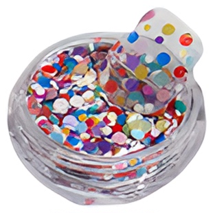 美甲大亮片 荧光彩色混装爱心圆形五角星菱形超薄指甲装饰贴片789