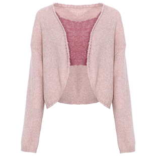 【设计师品牌BLANCORE】26春新品两件套甜美风撞色毛针织开衫外套