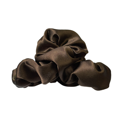 气质褶皱真丝云朵抓夹女百搭新款