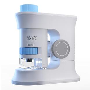 显微镜儿童科学便携式达尔文可看细菌生物高清放大镜高倍玩具礼物小学生幼儿园光学实验手持家用迷你160倍