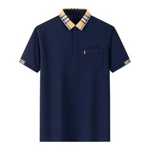 【含桑蚕丝】中老年爸爸装夏季短袖T恤翻领男士POLO衫父亲节衣服