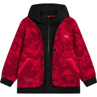 新年装|李宁儿童红色外套2026马年本命年男童装女孩过年衣服