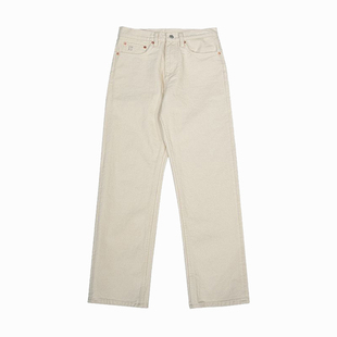 老钱风米白色牛仔裤男款501宽松直筒休闲长裤纯棉轻商务高端男裤
