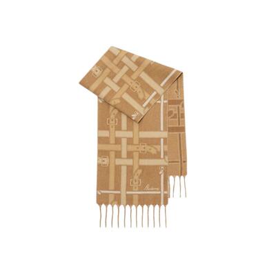 腰带格纹羊绒围巾BURBERRY