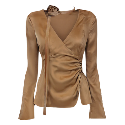 现货冷淡风气质特别漂亮掐腰上衣