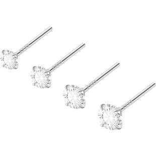 许我耀眼赵露思许妍同款999纯银养耳洞钻石耳钉女高级感耳环耳饰