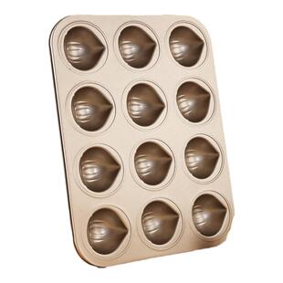 黄油年糕商用栗子玛德琳模具12连与板栗贝壳磨具蛋糕烘焙烤盘烤箱