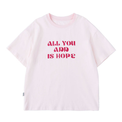 棵初字母印花纯棉上衣