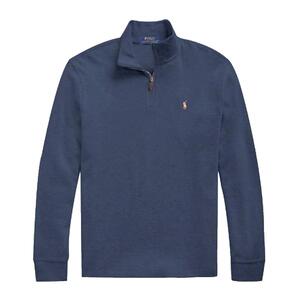 POLO RALPH LAUREN拉夫劳伦男士长袖针织衫RL纯棉半拉链套头毛衣