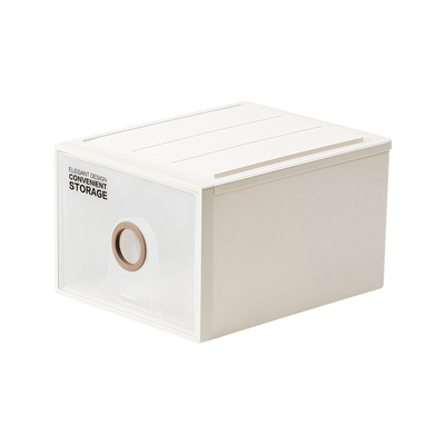 茶花抽屉式收纳盒大容量透明可视