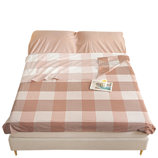 纯棉酒店隔脏睡袋100全棉被套罩床单四件套成人旅三件套4火车出差