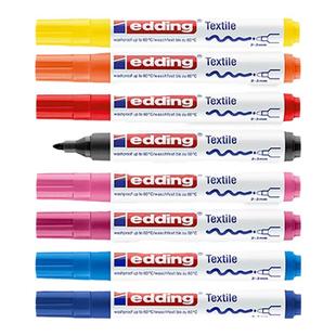 德国edding4600衣服涂鸦笔织物笔儿童马克笔帆布包布绘笔小白鞋diy防水不掉色官方旗舰店