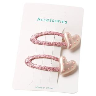 儿童波点爱心发夹女童高颜值不伤发BB夹女孩可爱刘海侧边夹碎发夹