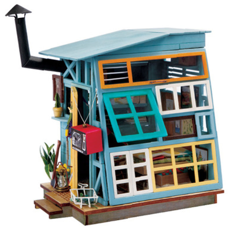 若态浮日隐记立体益智拼图diy建筑/DIY小屋/拼