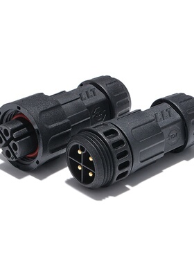 利路通LLT-M19-2P-18P螺纹式对接试组装防水连接器，防水航空插头