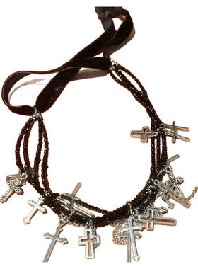 Gallery摇滚朋克多层十字架项链