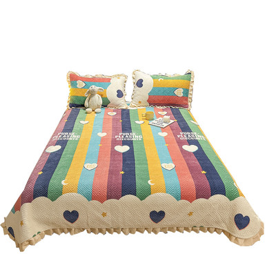 牛奶绒卡通床单三件套