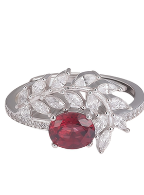 天然镁铝石榴石轻奢高级感戒指