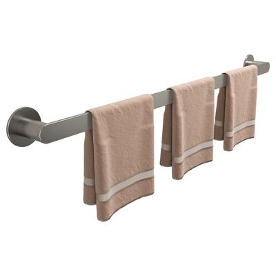 简约浴室毛巾架枪灰单杆免打孔