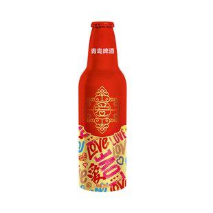青岛啤酒鸿运当头(海誓山盟告白瓶)355ml*12铝瓶情人节礼物